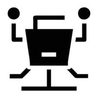AI powered shopping assistant icon with modern design on white background vector