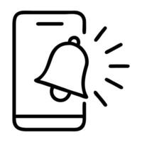 Push notification sale alert icon with bold design isolated on white background vector