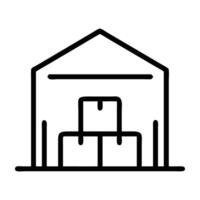 Efficient warehouse storage icon design for organized inventory on white background vector