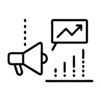 Dynamic ad placement strategy icon with adjustable character design on white background vector
