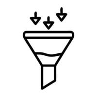 Customer conversion funnel optimization icon with steps design isolated on white background vector