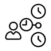 Real time engagement tracker icon featuring clock and people on white background vector