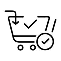 Checkout process icon with streamlined design isolated on white background vector