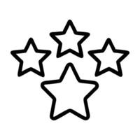 Product rating stars icon with clear design isolated on white background vector