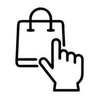 Click and collect shopping icon with efficient design isolated on white background vector