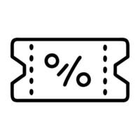 Coupon code icon with clear design isolated on white background vector