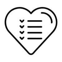Sleek wishlist heart icon design for favorite product selection on white background vector