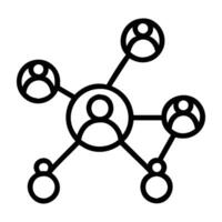 Multi touch marketing attribution icon with connected design and modern layout on white background vector