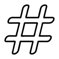 Trending hashtag icon with a simple flat design on white background vector