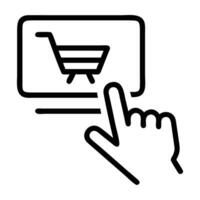 One click checkout button icon with modern design on white background vector