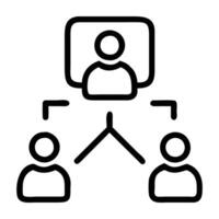 Social proof ad strategy icon with multiple users and flat design on white background vector