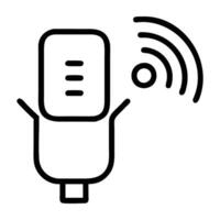 Modern voice command shopping search icon design for interactive digital retail on white background vector