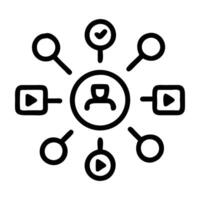 Micro influencer marketing strategy icon with small use design on white background vector