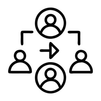 Market segmentation icon with audience categories and modern design on white background vector