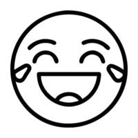 Fun viral meme marketing icon design featuring laughing emoji on white background vector