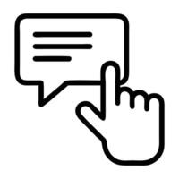 Click to messenger ad campaign icon with chat bubble design isolated on white background vector