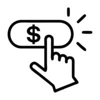 Digital advertising icon with pay per click cursor design isolated on white background vector