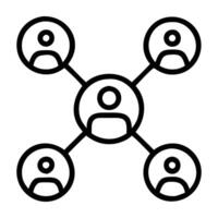 Community icon with connected people symbol design isolated on white background vector