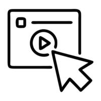Compelling marketing call to action icon design with play button on white background vector