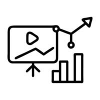 Effective ad placement strategy icon design featuring play button on white background vector