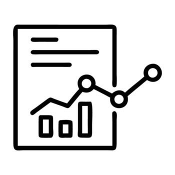 márketing analítica reporte icono con crecimiento gráfico diseño en blanco antecedentes vector