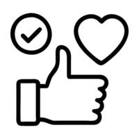 Like button icon with heart and thumbs up design on white background vector