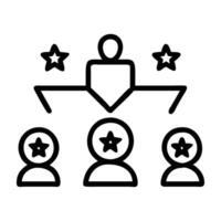 Customer retention loyalty tier icon with badges design isolated on white background vector