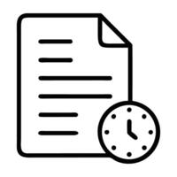 Social media archive post feature icon with clock and clear design on white background vector