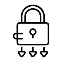 Secure checkout padlock icon with modern design on white background for ecommerce vector