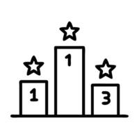 Marketing gamification leaderboard icon with ranking and modern design on white background vector