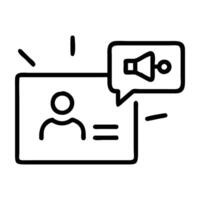 Social media event registration icon with RSVP button design on white background vector