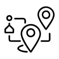 Hyperlocal social media marketing icon with location emphasis and clear design on white background vector