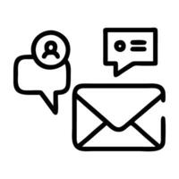 Social media direct message icon with envelope and chat bubble design on white background vector
