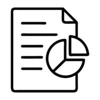Infographic marketing icon with pie chart and document design on white background vector