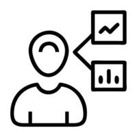Personalized marketing icon with user profile and analysis design isolated on white background vector