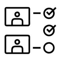 Social media survey icon with multiple choice design and clear layout on white background vector