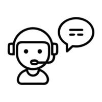 Chatbot customer support icon with AI speech bubble design isolated on white background vector