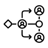 Customer journey mapping icon with arrows and touchpoint design isolated on white background vector