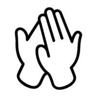 Hand clapping emoji icon for appreciation design on white background vector