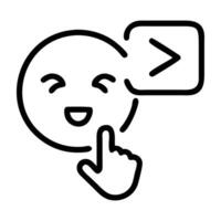 Reaction GIF icon featuring play button and vivid emotion on white background vector
