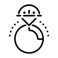 Engagement heatmap icon with gradient data points design on white background vector