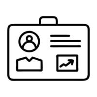 Influencer media kit icon with portfolio and stats design on white background vector