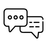 Social media comment section icon with speech bubbles and modern design on white background vector