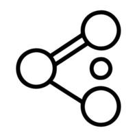 Share icon with three connected dots symbolizing social media interaction on white background vector