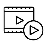 Reels and short clip promotion icon featuring play button and creative design on white background vector