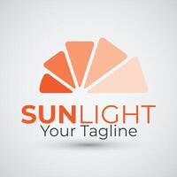 Abstract sun light logo design icon template vector