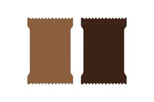 Two chocolate bars on a white background vector
