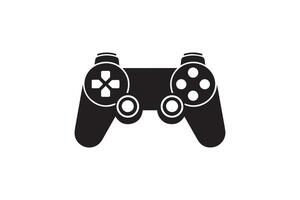 A black and white image of a game controller vector