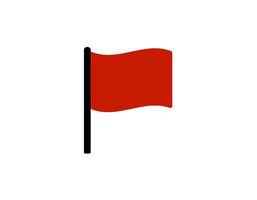 Red flag icon on white background for communication and alerts vector
