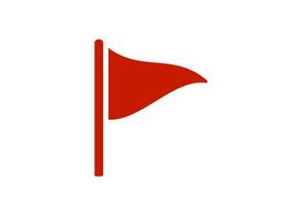 Red flag icon on white background vector